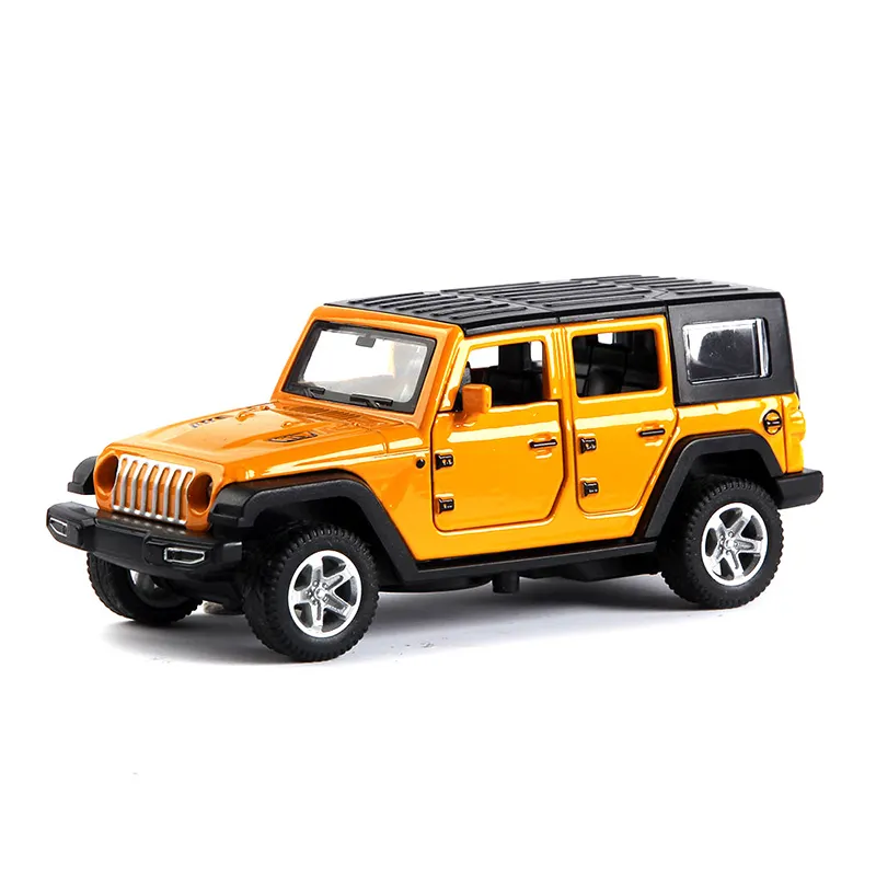 2022 New JEEPS Wrangler Alloy Car Model Simulation Off-road Toy Vehicle Decoration Ornaments Pull Back Toy Car Children Boy Gift