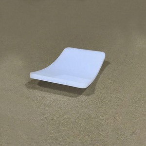 Porte-savon en acrylique blanc givré pour salle de bain, plateau à savon carré avec fentes de drainage - Product Image 1