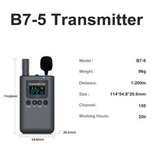 ระบบไกด์นำเที่ยว UHF 2.4G พร้อมสัญญาณไร้สายที่แรง ลดเสียงรบกวน พร้อมการอธิบายแบบคู่ และการแปลพร้อมกัน - Product Image 3