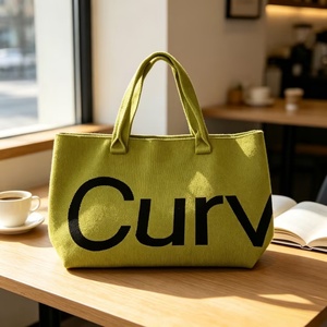 <b>Large</b> Capacity Cotton Knitted Tote <b>Bag</b> Portable Shopping <b>Bag</b> with Double Handles Durable Travel <b>Beach</b> <b>Bag</b> for Women - Product Image 2
