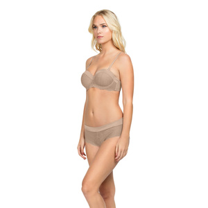 Set <span class=keywords><strong>reggiseno</strong></span> senza spalline <span class=keywords><strong>con</strong></span> <span class=keywords><strong>ferretto</strong></span> e slip da donna <span class=keywords><strong>con</strong></span> coppe modello <span class=keywords><strong>reggiseno</strong></span> imbottito e <span class=keywords><strong>reggiseno</strong></span> imbottito in pizzo <span class=keywords><strong>con</strong></span> <span class=keywords><strong>ferretto</strong></span> Hipster e Set di mutandine - Product Image 5