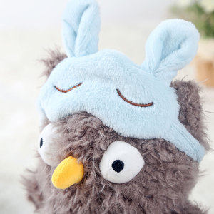 Mascherina per Occhi a Forma di Gufo in Morbido Cotone PP, Giocattolo Peluche, Regalo di Compleanno, Antistress, Confortevole - Product Image 4