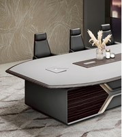 Ensemble de bureau de conférence en bois moderne pour hôtel et bureau à domicile avec design de panneau
