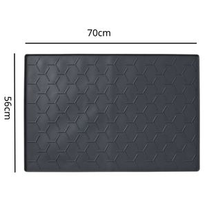 Eco Friendly Rectangular Non slip Silicone <b>Pet</b> <b>Mat</b> with Solid Pattern Hand Wash 250g for All Seasons Dogs Cats Pad Dish - Product Image 3