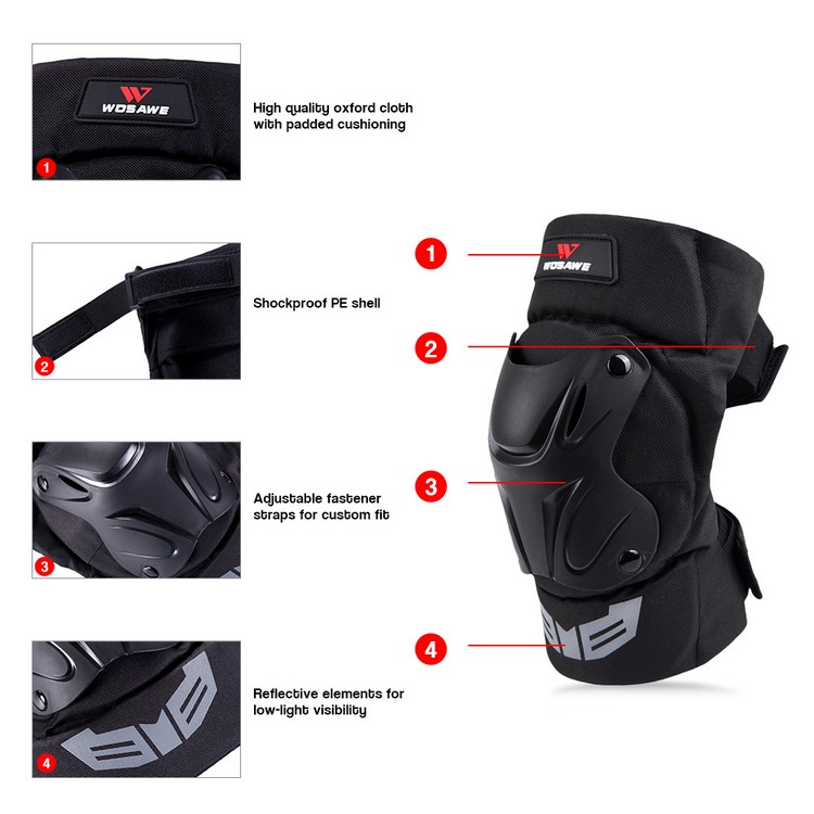 WOSAWE Equipement de Protection Moto pour Enfants