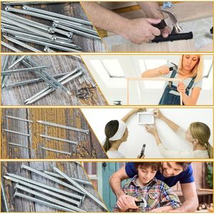 Finishing <b>Nails</b> 700pcs 20-50mm Steel Smooth Shank Sharp Point For Woodworking And Hanging Tasks - Product Image 1