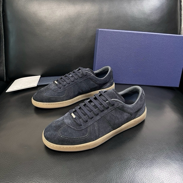 High Quality Designer Style Luxury Genuine Leather Low Top Trainers Breathable Vintage Gum Sole Spring Summer Daily Footwear for
