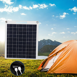 Kit de panneaux solaires flexibles monocristallins 30W en gros d'usine, haute efficacité 22%, chargeur portable, batterie externe pour camping, certifié CE - Product Image 4