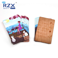 Cartes de visite intelligentes en bois programmables et écologiques RFID, cartes-clés d'hôtel en bois NFC intelligentes RFID, cartes-clés en bois LF/HF/UHF