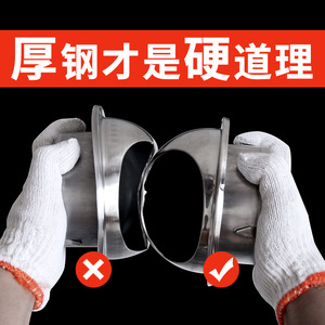 Stainless Steel Spherical Air Vent Cover 100 150mm For Wall Exhaust Pipe Rainproof Cap - Product Image 2