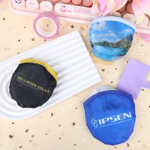 Disco Volador de Nailon Suave con Impresión Personalizada, Bolsa Plegable Redonda para Ventilador de Mano con Impresión UV, Disco Volador Plegable con Logotipo Personalizado - Product Image 1