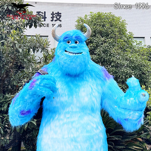 Customized Blue Color Fur Carton <strong>Character</strong> Animatronic <strong>Robot</strong> Carton Model for Indoor - Product Image 2