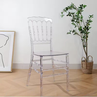 Chaise de salle à manger moderne transparente en acrylique, style Chiavari, pour la maison, le bureau et les événements, mariages