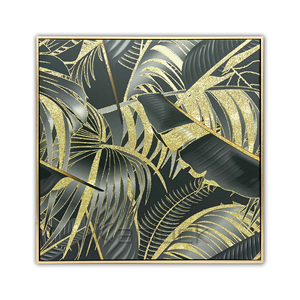 Art mural abstrait avec cadre flottant, papier imprimé <span class=keywords><strong>aquarelle</strong></span> classique orné de feuilles d'<span class=keywords><strong>arbre</strong></span>, pour la décoration de la maison - Product Image 1