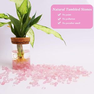 Tintura di trucioli di cristallo di quarzo rosa alla rinfusa 0.9 Lb/405g di cristallo caduto pietra ciottoli decorativi per <span class=keywords><strong>la</strong></span> decorazione della casa - Product Image 3