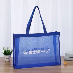 Sac à main pour femme personnalisé avec logo imprimé, sac de shopping en maille, sac de plage, vente en gros - Product Image 6