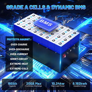 Batería de carrito de golf de litio de 51V 160Ah con cargador 20A 48V 250A batería inteligente LiFePO4 para LSV CLUB CAR <span class=keywords><strong>Yamaha</strong></span> EZGO carrito de golf - Product Image 3