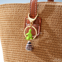 Charme de sac exquis, style hawaïen, perle, coquille de beurre, accessoire, pendentif pour sac à main, porte-clés pour cadeau