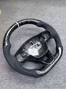 Volante de Fibra de Carbono Forjado Real Personalizado para Ford Focus Fiesta Mk7 ST Mk8 Mk4 Mk3 <span class=keywords><strong>Mk2</strong></span> con Pantalla LED RAM - Product Image 3