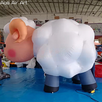 Modèle animal à quatre membres, mignon, grande chèvre gonflable blanche personnalisable pour jouets d'enfants, publicité commerciale