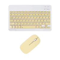 Keyboard dan Mouse Nirkabel Portabel Khusus untuk Kantor, Bluetooth, Cocok untuk Tablet