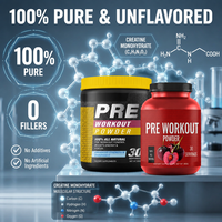 Poudre pré-entraînement OEM avec créatine, taurine et BCAA, technologie de dissolution rapide, certifiée HACCP, complément pour la croissance musculaire