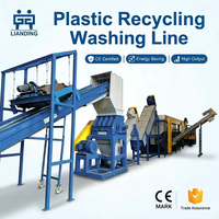 Máquina de reciclaje de plástico PP, HDPE, LDPE, ABS, PC, PS, lavado de residuos de plástico, planta de reciclaje