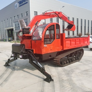Remorque à benne hydraulique avec excavatrice pour la manutention du sable et du gravier - Product Image 1