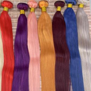 Extensions de cheveux humains colorés de qualité supérieure 2026, grand stock, double trame, couleur rose gingembre blond - Product Image 2