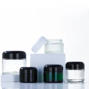 Barattolo di crema per il viso cosmetico personalizzato del produttore barattolo di crema per gli occhi da 50ml barattolo di vetro ambra