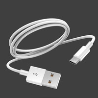 Kabel Data USB Type-C 1m Berlapis PVC Laris 2022, Pengisian Cepat Pintar untuk Ponsel Android, Aksesoris Ponsel Grosir