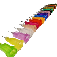 18G vert 1/4 pouces embouts en plastique en acier inoxydable aiguille de distribution embouts émoussés distribution aiguille de colle aiguilles jetables industrielles