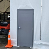 Abri de stockage étanche en acier galvanisé à double treillis pour conteneur, avec grande porte d'accès pour véhicule et porte latérale pour personne