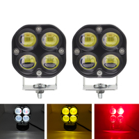 Lampe de travail LED 3 "40W blanc jaune LED antibrouillard de conduite avec Devil Eyes rouge bleu camion tout-terrain moto ATV lampe auxiliaire