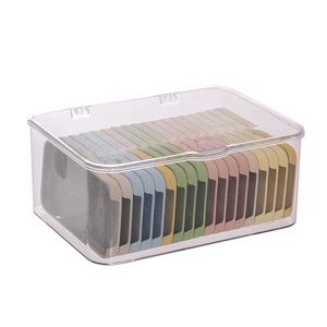 Phone Case <b>Storage</b> <b>Box</b> With Lid Transparent <b>Stackable</b> Desktop Organizer For Mobile Phone Cases - Product Image 3
