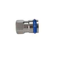 Hupoo 304 Acero inoxidable Ajuste a presión Acoplamiento de instalación de tuberías Perfil en V Indicador de presión azul Sellado EPDM/NBR/FKM