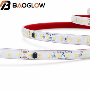 ไฟ LED แบบเทป 120LED/M 2835 LED AC220V 10W/M แผงทองแดง 8 มม. IP68 ซิลิโคนกันน้ำแบบแข็ง ตัดได้ทุกๆ 10 ซม. Ra80 หลายค่า CCT สำหรับไฟตู้ - Product Image 2