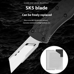 Drawell tự động otf tiện ích dao với thay thế nhanh chóng lưỡi SK5 10 thêm lưỡi hành động kép otf tiện ích Hộp cắt - Product Image 3