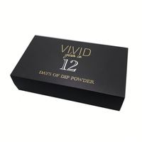 Individuelles Logo Silber Geprägt 12-Tage-Countdown Adventskalender-Box Vollfarbiger Wellpappenkarton für Kosmetik-Geschenkverpackung