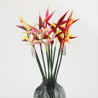 Fleur artificielle en caoutchouc souple, toucher naturel, style paradis d'oiseaux tropical, faite à la main, pour mariage, Saint-Valentin, décoration intérieure - Vente en gros