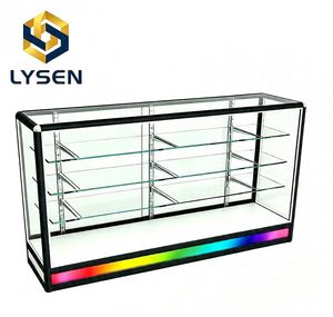 Vitrina móvil de aluminio y vidrio personalizada con luz LED para <span class=keywords><strong>tienda</strong></span> minorista, <span class=keywords><strong>tienda</strong></span> de juguetes de diseño - Product Image 1