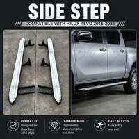 Marchepieds latéraux Nerf Bars pour Toyota Hilux Revo 2016+ 4 portes Pick-up, pédale antidérapante, accessoires extérieurs 4x4