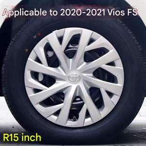 Cache-moyeu <span class=keywords><strong>de</strong></span> <span class=keywords><strong>roue</strong></span> en plastique ABS argenté antirouille, installation facile pour <span class=keywords><strong>15</strong></span> <span class=keywords><strong>pouces</strong></span>, 2020-2021, pour le nouveau Vios, cache-moyeu décoratif - Product Image 2