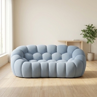 Canapé sectionnel en mousse à mémoire de forme haute résilience à assise profonde, fauteuil pouf, coussin personnalisable