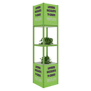 Rak Pameran Lipat 4 Tingkat Bentuk Persegi dan Bulat, Model Retractable Twist Tower - Product Image 2
