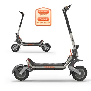 Scooter elétrico dobrável, mobilidade elétrica de pneu largo gordo regeneração off road duplo motor para homens