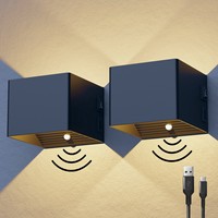 7800MAH magnetico cubo quadrato luce da parete USB ricaricabile a Led lampada da parete sensore di movimento illuminazione interna luce di ricarica per soggiorno