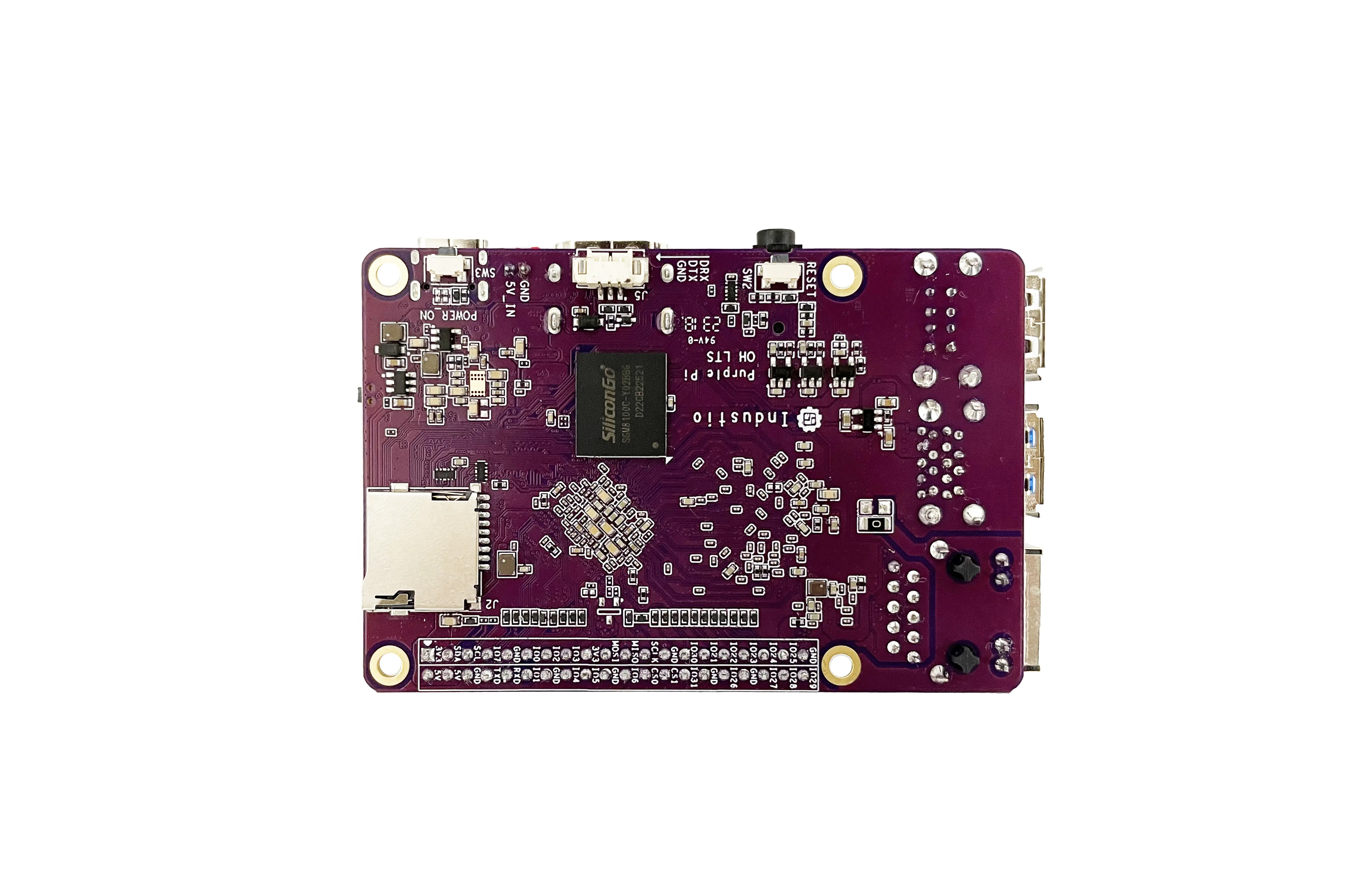 Purple Pi OH3566 Rockchip RK3566 Android/Linux WIFI BLE development board with Raspberry Pi 1X ethernet for AIOT device