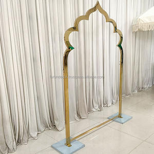 Mesa de comedor de autoservicio circular de acero inoxidable dorado furun, utilizada para bodas, festivales y fiestas - Product Image 4