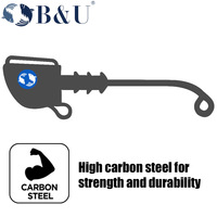 Ensemble d'hameçons à tête plombée B&U pour la pêche en mer + appât artificiel souple à queue en T 110 mm/33,7 g, leurre de lancer longue distance pour le bar